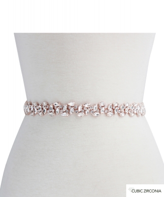Cubic Zirconia Bridal Belt BT810004 ROSEGOLD CL
